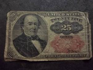 lot 128 image: US 25-Cents Fractional Currency From 1874