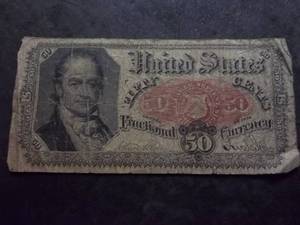 lot 129 image: US 50-Cents Fractional Currency From 1875
