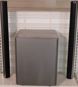 lot 34 image: Samsung PS-WE551 Surround Sound Sub & 2 Speakers