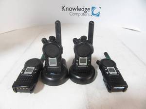 lot 110 image: Lot of 4 Motorola VL50 Handheld radios w 2 charging stations