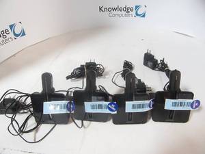 lot 17 image: Lot of 4 Plantronics C054 Wireless ear phone set with chargers