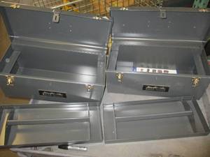 lot 9 image: Metal Tool boxes