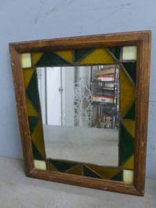 lot 14 image: Stain Glass Mirror