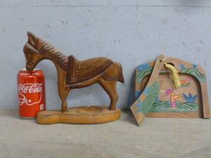 lot 28 image: Hand Carved Horse