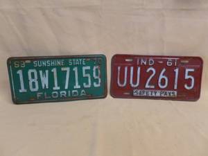 lot 135 image: Vintage License Plates