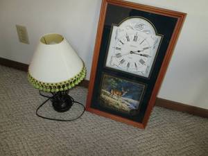 Ingraham Wall Clock & Table Lamp...