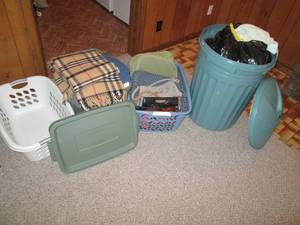 Baskets Full of Blankets, Purses, C...