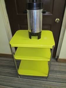 Vintage Metal Kitchen Cart & Coffee...