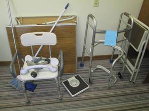 2 Folding Tables, Step Ladder, Show...