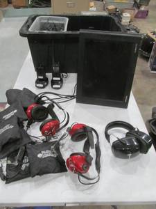 lot 142 image: computer screen, 2 way radios
