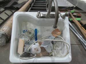 lot 168 image: sink, faucet light fixtures