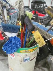 lot 223 image: brooms, mops