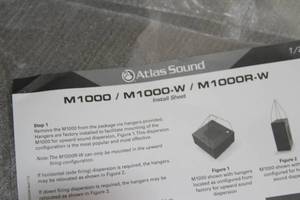 lot 19 image: Lot of Two (2) New Atlas Sound 8 Dual Cone Sound Masking LoudspeakersSpeakers