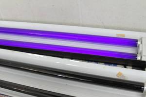 lot 62 image: Lot of Four (4) 4 Fluorescent Light Fixtures with Black Light Bulbs