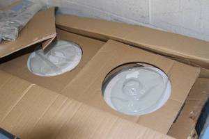 lot 64 image: Pair of New White JBL Control 24CT Micro 2-Way Professional Audio Ceiling Speakers