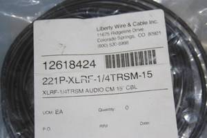 lot 73 image: Two (2) NEW Liberty XLR (female) 3-Pin to 14 Quarter Inch Plug Cables