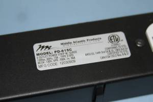 lot 75 image: Middle Atlantic Professional Compact 15-Amp Vertical AC Power Strip & Surge Suppressor