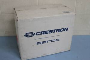 lot 78 image: NEW Pair of Crestron Saros SR6T-B-T 6.5 2-Way Surface Mount Indoor Outdoor Pro Audio Speakers