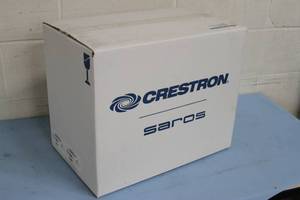lot 82 image: NEW Pair of Crestron Saros SR6T-B-T 6.5 2-Way Surface Mount Indoor Outdoor Pro Audio Speakers
