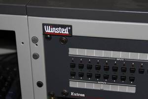 lot 91 image: Winsted Dual Audio Video Equipment Rack - Includes Equipment & Cables as Shown