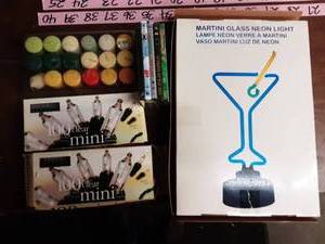 lot 23 image: Neon Martini Light, 2-Mini Light Sets, Assorted New Votive Candles