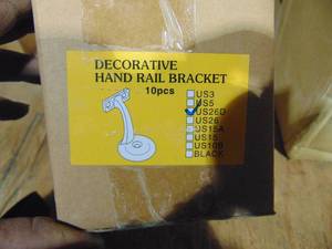 lot 81 image: (3) Cases of Decorative Hand Rail Brackets