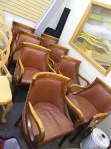 VINTAGE VERY UNIQUE LEATHER CHAIRS - SEE PICTURES