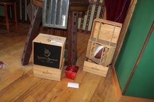 lot 105 image: Lot of (5) Wood LiquorWine Boxes