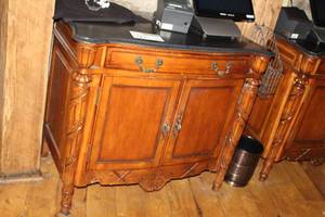 lot 97 image: Wood Dresser 2-Door 1-Drawer