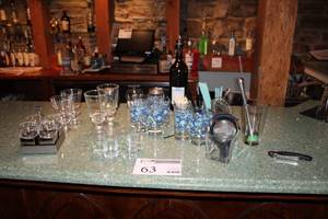 lot 63 image: Bar Mixing Supplies and Various Glassware