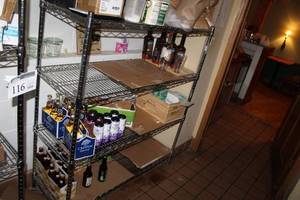 lot 118 image: Stainless Steel NSF Shelving Rack 4-Tier