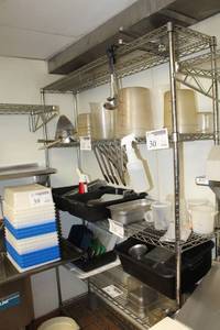 lot 30 image: Metro Rack Adjustable Stainless Steel NSF Shelving Unit 5-Tier