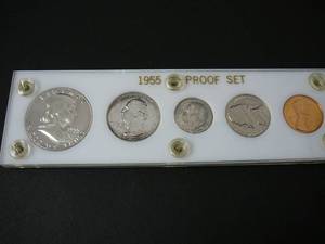 1955 Proof Set 12,.25,.10, .05,.01