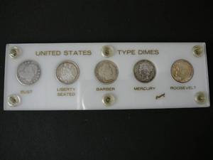 US Type Dimes 5 coins