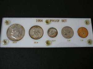 1954 Proof Set 12,.25,.10, .05,.01