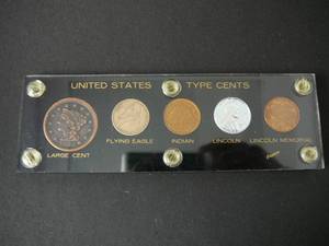 US Type Cents  (Large, Flying, Indian, Lincoln)