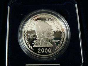 2000 Leif Ericson Proof US Silver Dollar