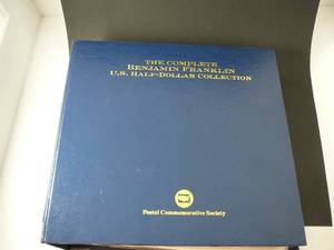 35- The Complete Benjamin Franklin US Half Dollar Collection with Historic Stamps