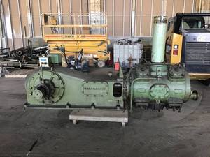 lot 4 image: WORTHINGTON 14x13 Single-Piston Air Compressor 6 Belt V-Groove Flywheel