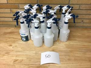lot 50 image: Lot Of 17 Multi-Purpose Plastic Spray Bottles