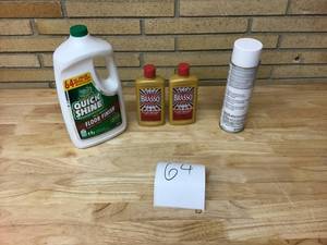 lot 64 image: Mixed Lot Of Cleaning Products Quick Shine, Brasso, Stainless Steel Cleaner