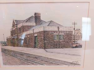 lot 130 image: Framed Train Station
