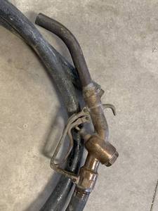 lot 12 image: Vintage Brass Morrison Gas Pump Nozzle & Hose