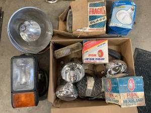 lot 40 image: Vintage Headlights, Heat Lamps, Misc.