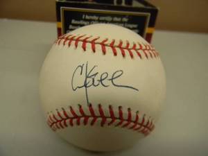 lot 34 image: MINNESOTA TWINS CHUCK KNOBLAUCH SIGNED BASEBALL - 1991 ROOKIE OF THE YEAR, 1991 WORLD SERIES CHAMPION, 4 TIME WORLD SERIES CHAMPION - SEE PICTURES