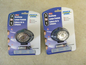 lot 52 image: 2 Power Zone 3 in 1 LED Headlamps