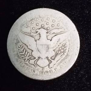 lot 10 image: 1892-S BARBER HALF DOLLAR KEY DATE COIN