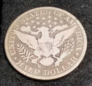 lot 13 image: 1893 BARBER HALF DOLLAR