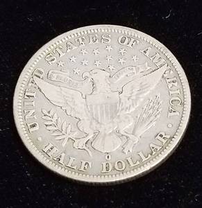 lot 27 image: 1894-O BARBER HALF DOLLAR