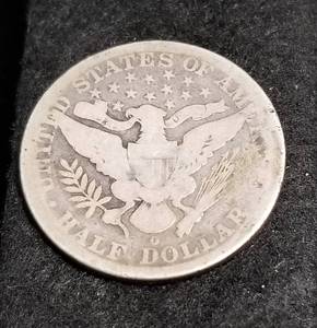 lot 51 image: 1896-O BARBER HALF DOLLAR BETTER DATE COIN